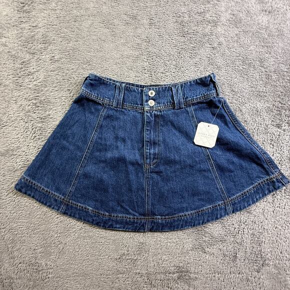 Altar'd State Dresses & Skirts - Altar'd State S Womens Denim Mini Skirt Blue Jean A-Line Cotton Flare NWT